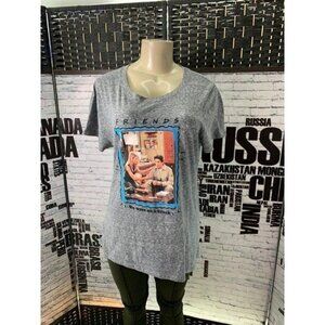 Friends Jrs. XL Gray Heather We were on a Break Graphic Short Sleeve T- Shirt